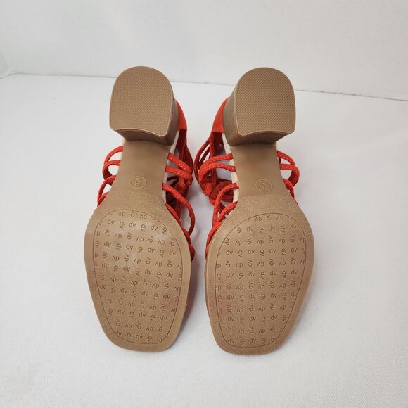 Dolce Vita Strappy Heeled Sandals With Back Zippers & Chunky Heel Size 6 - Picture 3 of 5